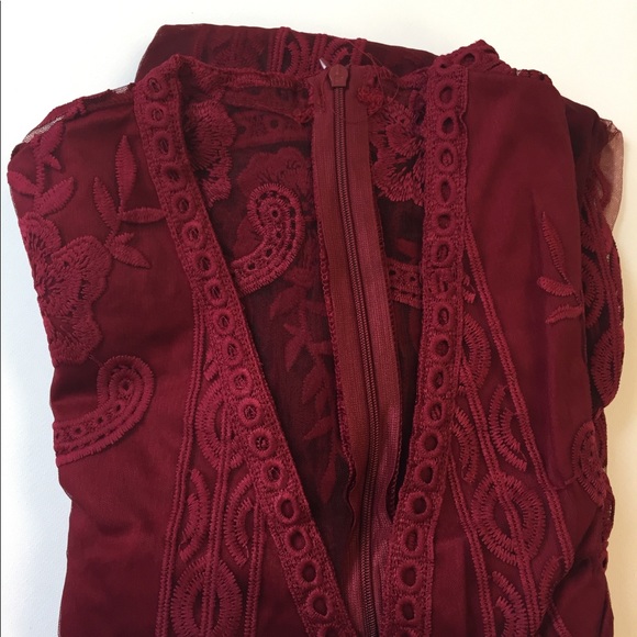 Burgundy Bohemian gypsy maxi DRC142 - Picture 5 of 7